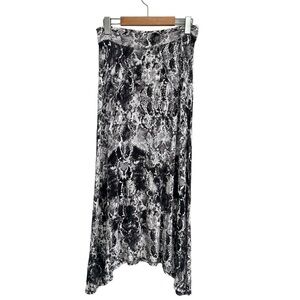 Coin1804 Long Skirt with Stretch Snake Skin Pattern Size S